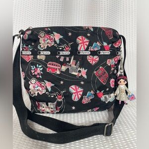 LeSportsac Disney It's a Small World Crossbody Bag WITH CHARM UK HTF